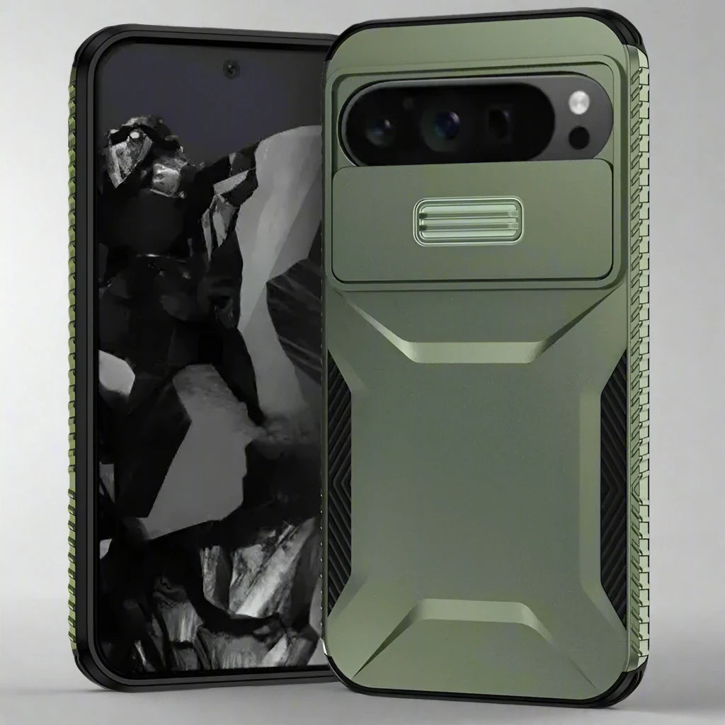 DefenderShield Military Grade Case for Google Pixel 9 Pro XL - Ultimate Protection with Camera Lens Slide Cover