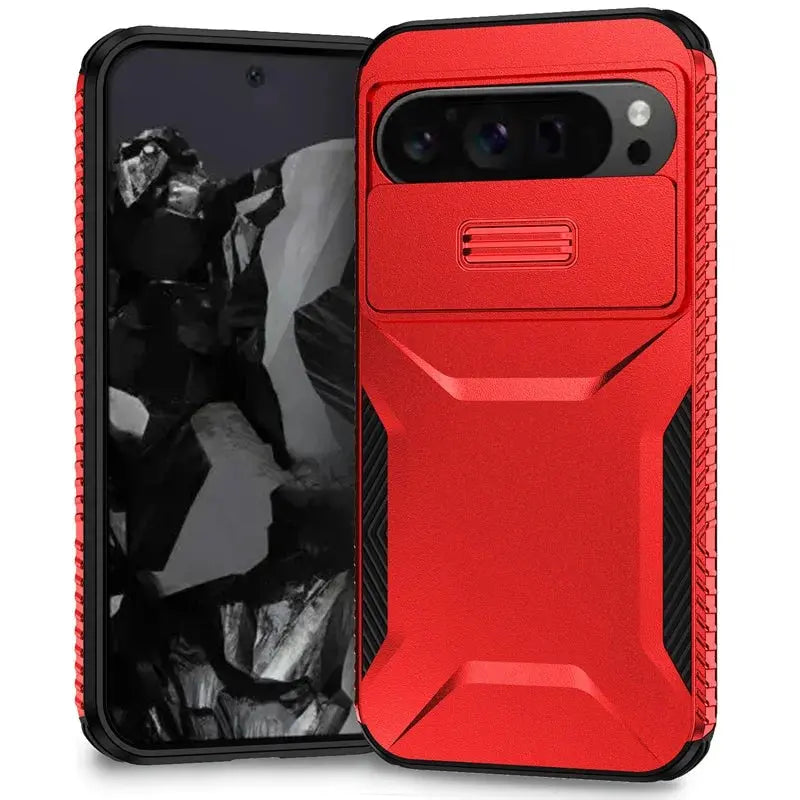 DefenderShield Military Grade Case for Google Pixel 9 Pro XL - Ultimate Protection with Camera Lens Slide Cover