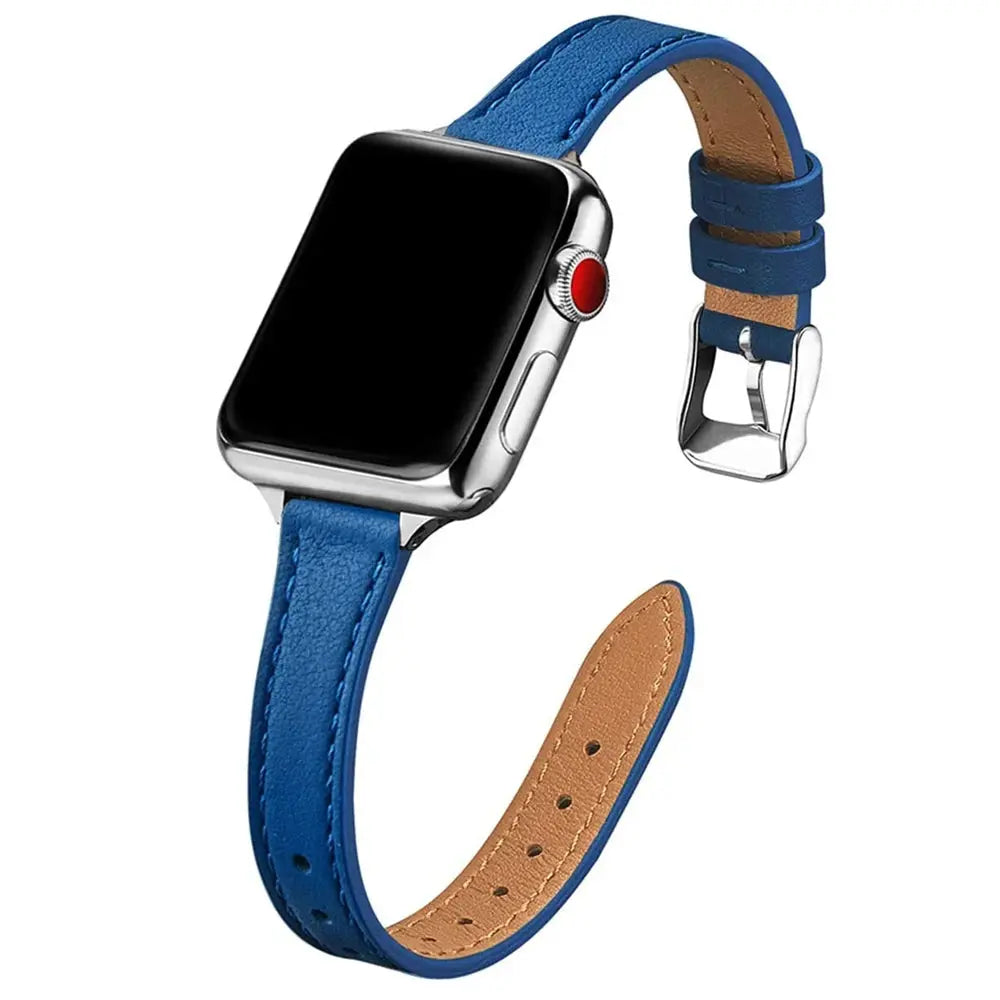 LuxeSlim Genuine Leather Watch Band for Apple Watch