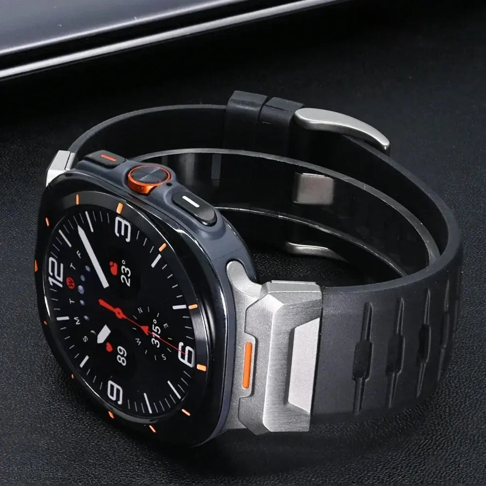 Luxury Sports Rubber Band for Samsung Galaxy Watch Ultra 47mm Correa Bracelet for SAMSUNG ULTRA 47MM Metal Quick Fit Men Strap Pinnacle Luxuries