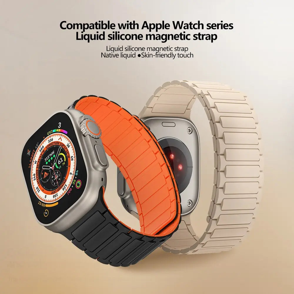 MagnaFlex Pro Silicone Magnetic Loop Band for Apple Watch Series 9 & Ultra 2 Pinnacle Luxuries