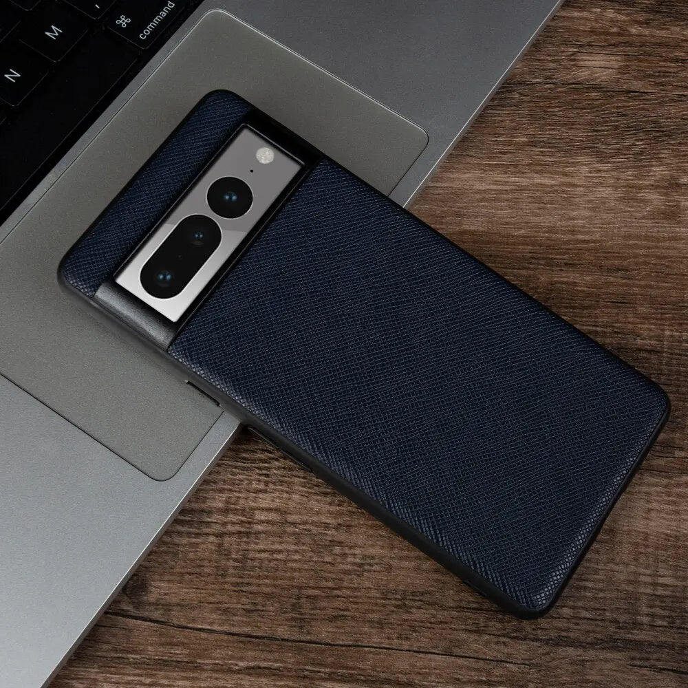 Genuine Leather Cases For Google Pixel 7A 7Pro 7 6 Handmade Cowhide Women And Men Business Slim Back Cover Shockproof Protective Pinnacle Luxuries
