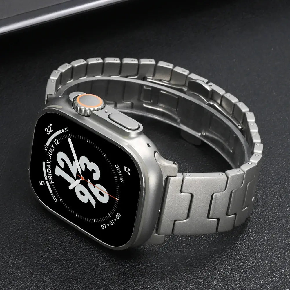 Titanium Grand H Band For Apple Watch Ultra 2 49mm 10 9 8 7 46mm 45 Luxury Metal Bracelet for iWatch Series 5 6 4 se 44mm Strap Pinnacle Luxuries