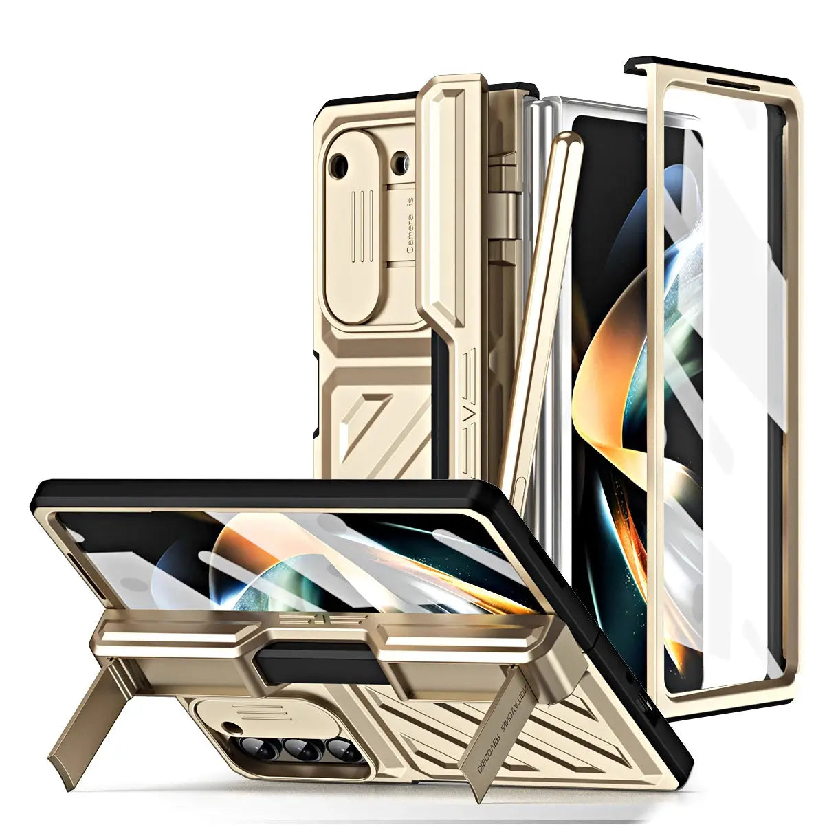 Transformer Design Heavy Duty Strong Drop Proof TPU PC Cover Case for Samsung Galaxy Z Fold 5 4 with Screen Protector Stylus Pen Pinnacle Luxuries