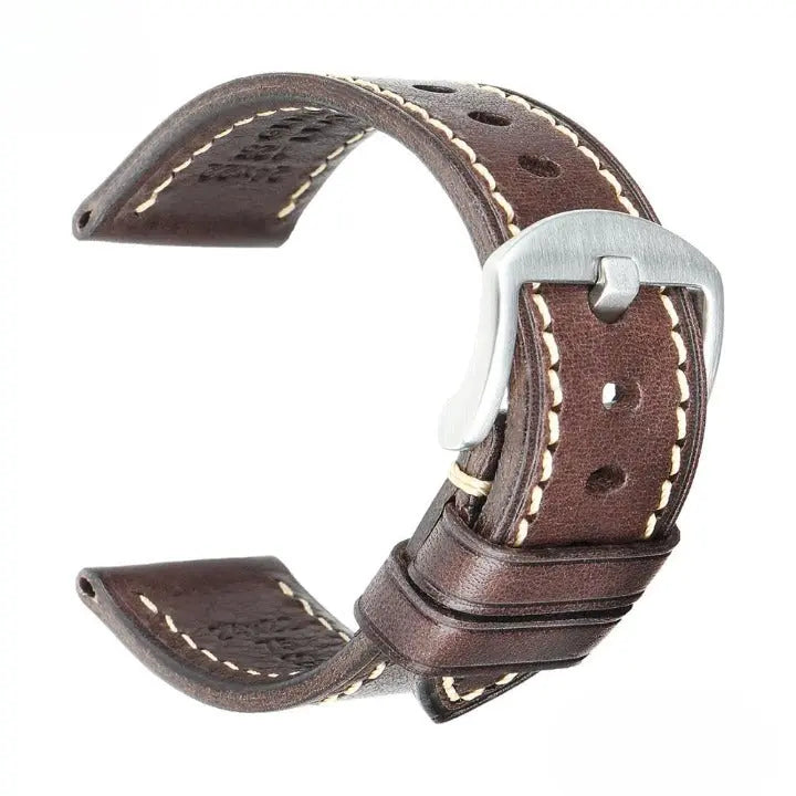 Hand Stitched Genuine Leather 20mm Band For Samsung Watch - Pinnacle Luxuries