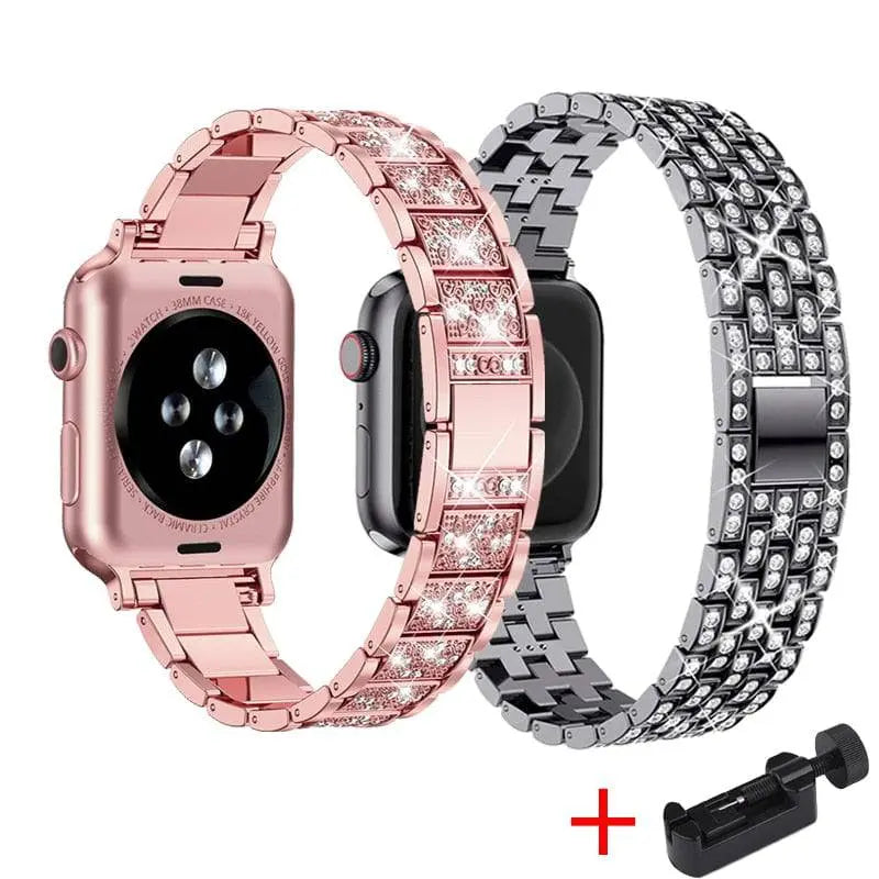 Diva Collection Pair Of Bands For Apple Watch Series 7 - Pinnacle Luxuries