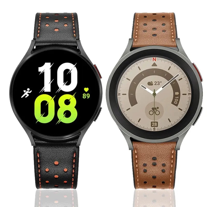 Custom Leather Band For Samsung Galaxy Watch 5 / Watch 4 - Pinnacle Luxuries