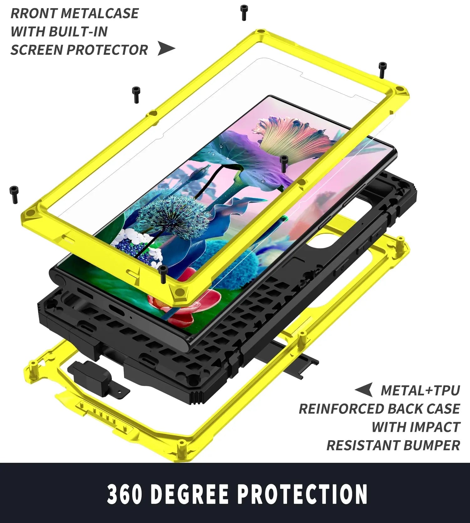 Heavy Duty Military Grade Metal 360° Total Protection For Samsung S23 Ultra - Pinnacle Luxuries