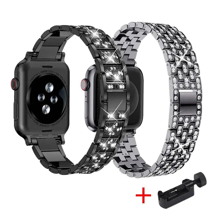 Diva Collection Pair Of Bands For Apple Watch Series 7 - Pinnacle Luxuries
