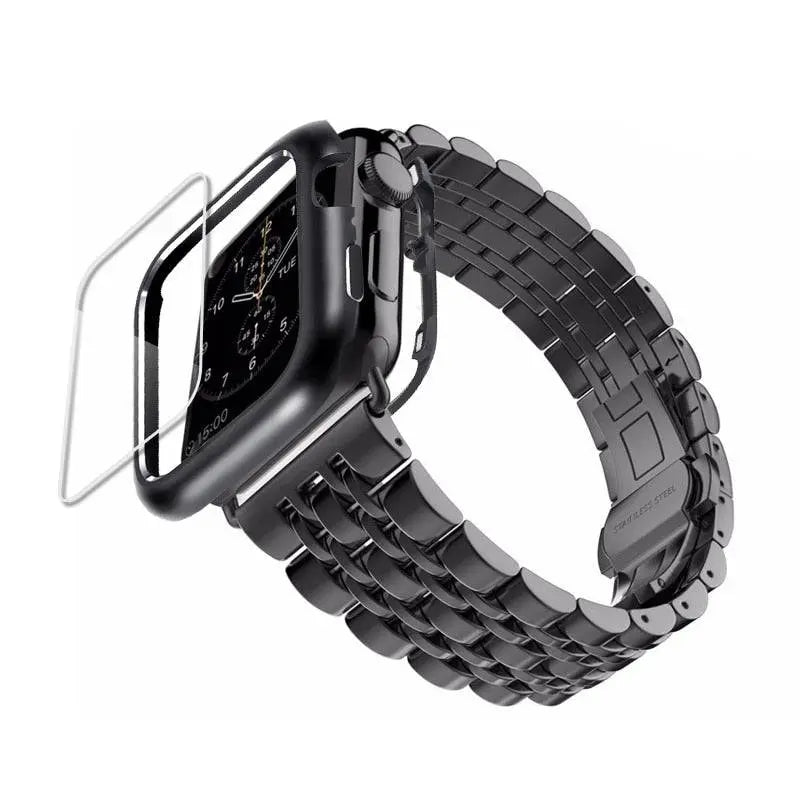 Apple Watch Series 4/5/6 Custom Stainless Steel Case & Band - Pinnacle Luxuries