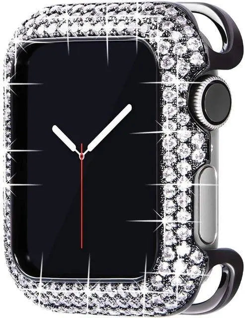 Pristine 18 Karat Rose Gold Plated Diamond Apple Watch Case - Pinnacle Luxuries