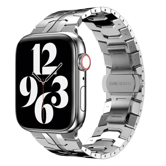 The Black Mamba Collection Stainless Steel Band For Apple Watch Series 7 - Pinnacle Luxuries